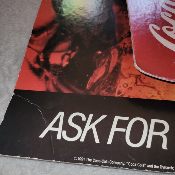 Vintage Coca-Cola Refresh Yourself! 3D Cardboard Advertising Display Poster - Picture 11 of 12